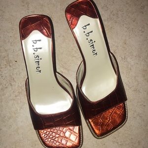 B. B. Simon mules slip ons 8.5